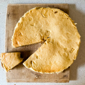 Image of easy homemade custard tart. Recipe by Lunch Lady Lou