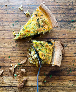 An easy and healthy salmon and leek quiche recipe