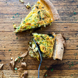 An easy and healthy salmon and leek quiche recipe
