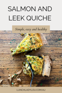 Simple and healthy salmon and leek quiche recipe